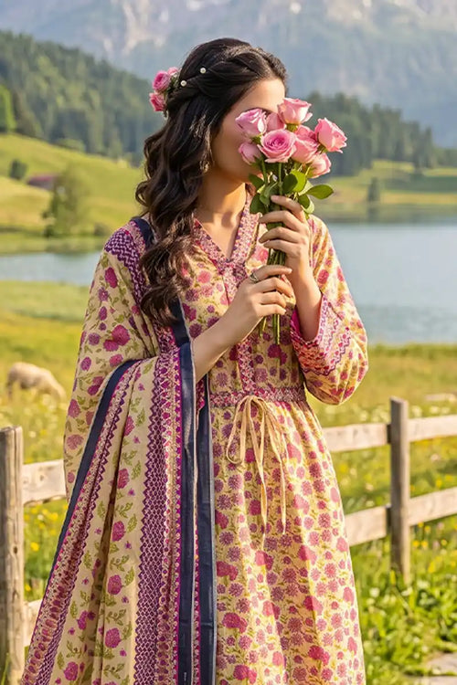 Almeerah - Nelofir Bloom 3PC Unstitched Printed Lawn Suit (Desert Harmony)