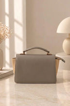 Forever Fashion Imported Women's Structured Handbag (Pebble Grey)
