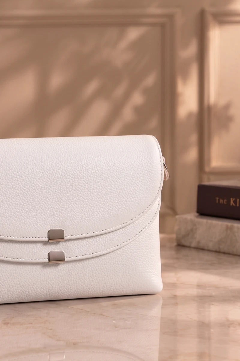 Premium Ruby leather handbag for Women (White)