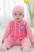 'I ❤️ Daddy' 3-Piece Footie Set with Matching Hat (0-3 Months) (Pink)