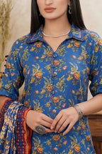Mor Bagh 3-Piece Unstitched Printed Lawn Suit (French Blue)