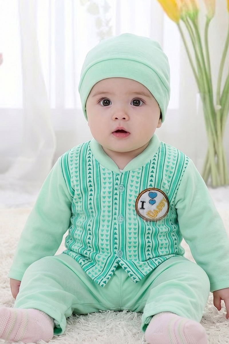 'I ❤️ Daddy' Long Sleeve (0-3 Months) (Mint Green)