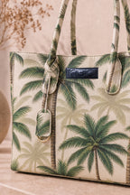 KBC - Canvas Handbags (Cream & Palm Leaf Green)