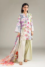 Khaadi – 3 Piece Unstitched Premium Embroidered Digital Printed Lawn Suit (Pastel Green)