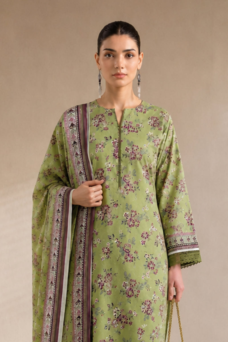 Khaadi (Vol.4) – 3 Piece Unstitched Printed Lawn Suit (Sage Green)