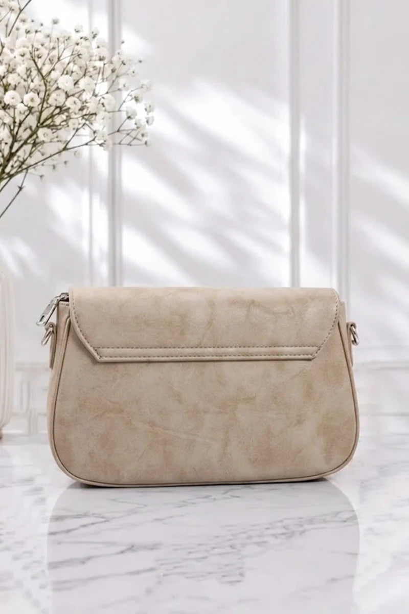 Imported Women's Structured Handbag (Soft Beige)