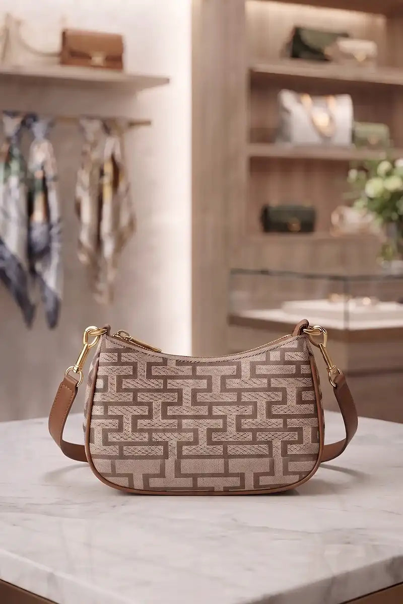 Premium Women's Cross Body Bag (Saddle Brown)