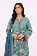 Roshaan by KBC Fashion Stitched 3-Piece Lawn Suit (Soft Sage Green)