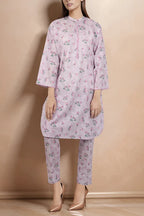 Saya Special Unstitched Khaddar 2-Piece Same Print Suit (Lavender Pink)