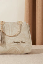 Premium Women's Fashion Handbag (Marble Vanilla)