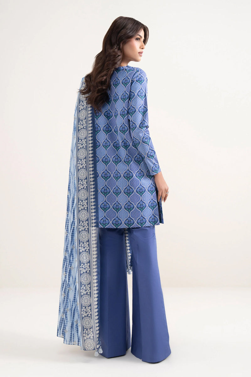 Sapphire By KBC - 3PC Unstitched Digital Printed Lawn Suit (Royal Blue)