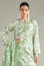 Khaadi – Summer Series 3 Piece Unstitched Printed Lawn Suit (Leaf Green)