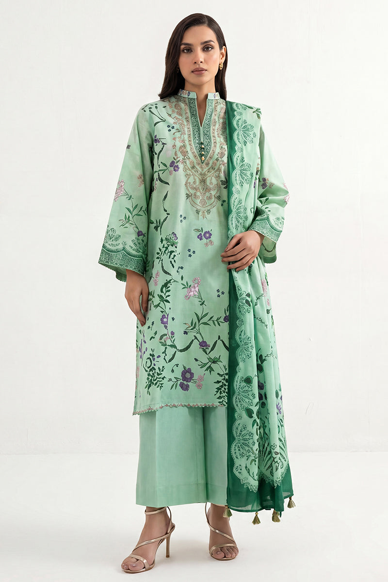 Sapphire By KBC - 3PC Unstitched Digital Printed Lawn Suit (Mint Green)