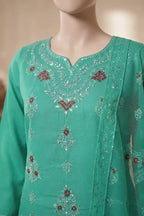 Noor by Breeza Fashion - 3PC Unstitched Embroidered Lawn Suit (Bright Sea Green)