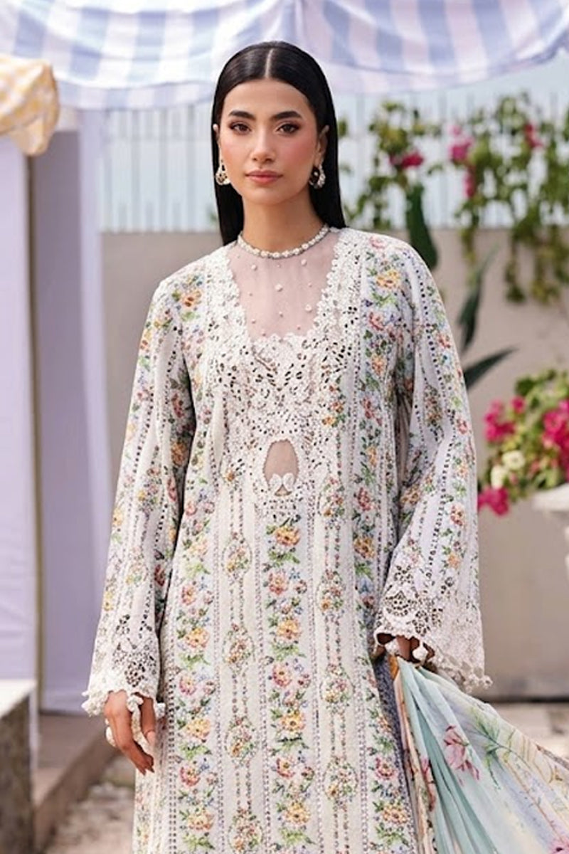 Elahéh By Maria B - 3PC Unstitched Digital Printed Lawn Suit (Soft Ivory)