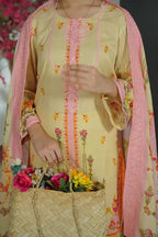 Mehrun by KBC Fashion Unstitched 3-Piece Lawn Collection (Soft Butter Yellow)