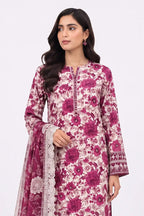 Khaadi Pre-Fall Cambric Series V-6 - 3PC Unstitched Suit (Deep Magenta)
