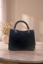 Imported Women's Structured Handbag (Midnight Black)