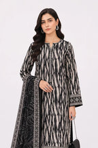 Khaadi Pre-Fall Cambric Series V-6 - 3PC Unstitched Suit (Jet Black)