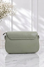 Imported Women's Structured Handbag (Olive Green)