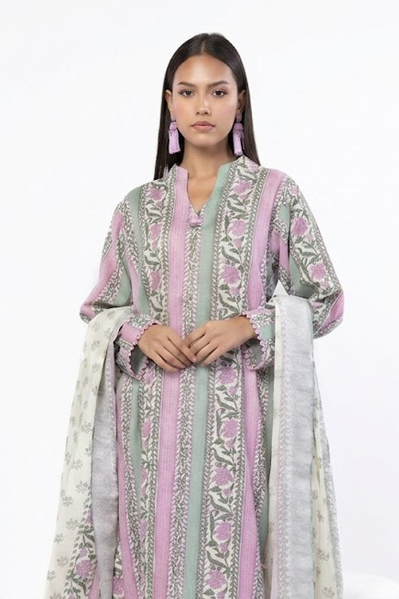 Khaadi – Summer Series 3 Piece Unstitched Printed Lawn Suit (Soft Lavender)
