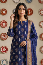 Nishat - Unstitched 3pc Printed Lawn (Deep Blue)