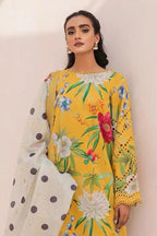Elahéh By Maria B - 3PC Unstitched Digital Printed Lawn Suit (Yellow & White)
