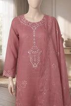 Roshan by Breeza Fashion - 3PC Unstitched Embroidered Lawn Suit (Dusty Pink)