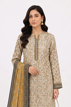 Khaadi Pre-Fall Cambric Series V-6 - 3PC Unstitched Suit (Off-White)
