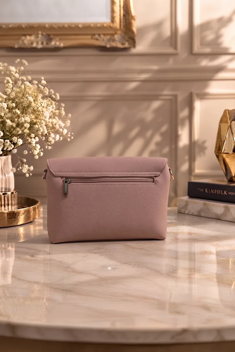 Premium Ruby leather handbag for Women (Dusty Rose)
