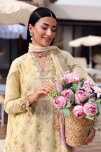 Elahéh By Maria B - 3PC Unstitched Digital Printed Lawn Suit (Pale Lemon)