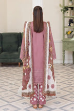 Emerald By Johra - 3 Piece Unstitched Embroidered Chikankari Lawn Suit (Dusty Rose)