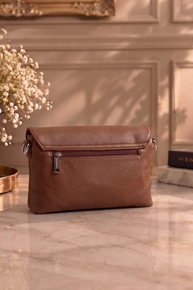 Premium Ruby leather handbag for Women (Camel Brown)