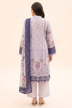 Zesh - 3PC Unstitched Embroidered Lawn Suit (Soft Lavender)