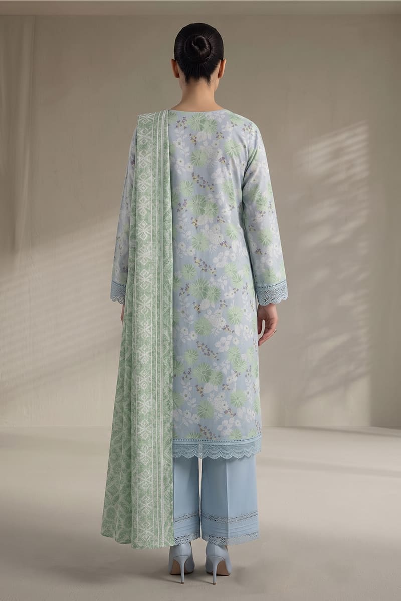 Khaadi (Vol.5) – 3 Piece Unstitched Printed Lawn Suit (Soft Powder Blue & Mint Green)