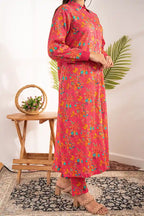 Naqsh Premium Printed Lawn Stitched Suit Set (Magenta)