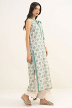 Khaadi – Summer Series 3 Piece Unstitched Printed Lawn Suit (Off White & Sea Foam)