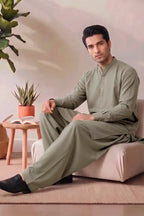 Saya Men’s Wash & Wear Unstitched Suit (Sage)