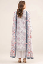 Sapphire - 3PC Unstitched Embroidered Printed Lawn Suit (Ice White)