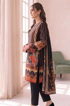 Roshaan by KBC Fashion Stitched 3-Piece Lawn Suit (Charcoal Black)