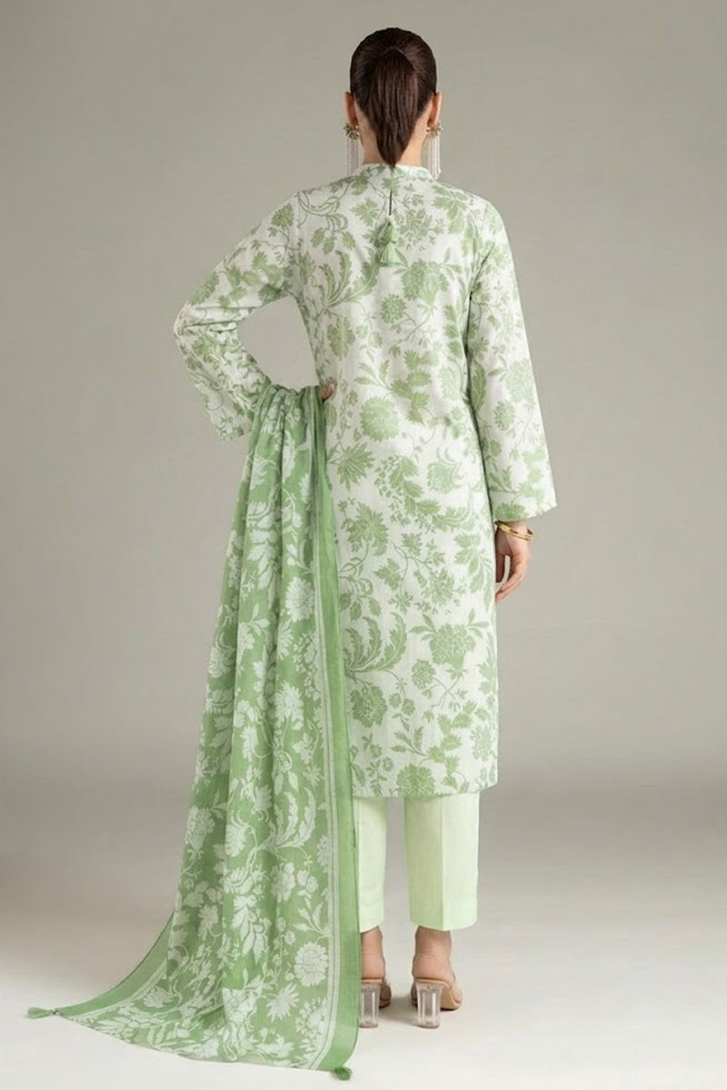 Khaadi – Summer Series 3 Piece Unstitched Printed Lawn Suit (Leaf Green)