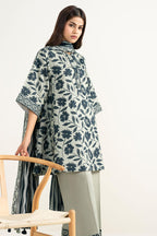 Sapphire (Vol.4) - 3PC Unstitched Printed Lawn Suit (Pale Sage Green & Deep Navy)