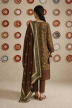 Nishat - Unstitched 3pc Printed Lawn (Brown)