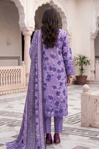 Zesh - 3PC Unstitched Embroidered Lawn Suit (Soft Lavender)