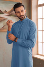 Men’s Wash & Wear Unstitched Fabric By KBC Fashion (Dusty Denim)