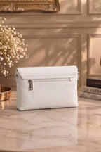 Premium Ruby leather handbag for Women (White)