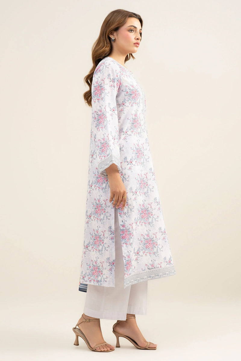 Sapphire By KBC - 3PC Unstitched Digital Printed Lawn Suit (Off white & Pale Gray)