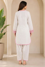 KBC 2PC Stitched Collection - Printed Lawn Suit (Off-White)