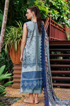 Jade Urbane Vol: 04 Classic Lawn Collection 3-Piece Unstitched Suit (Slate Blue)