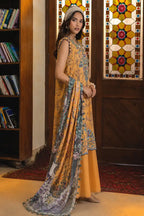 Jade Classic Cambric Collection Vol-05 - 3 Piece Unstitched Printed Suit (Mustard)